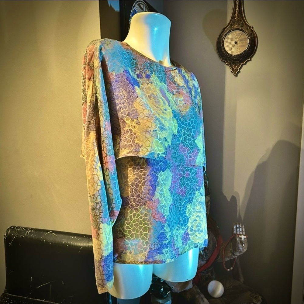 🍭Michii Moon Metallic Silk Blouse